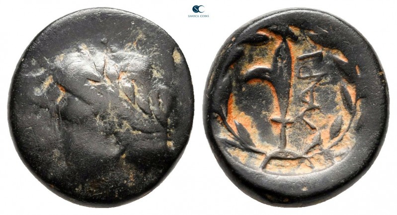 Thessaly. Larissa Kremaste circa 300-200 BC. 
Bronze Æ

15 mm., 2,48 g.


...