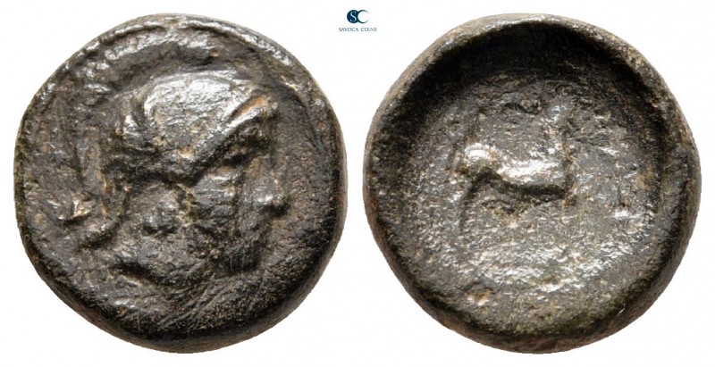 Thessaly. Phalanna circa 400-344 BC. 
Bronze Æ

13 mm., 2,38 g.



fine