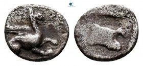 Troas. Assos circa 500-450 BC. Tetartemorion AR