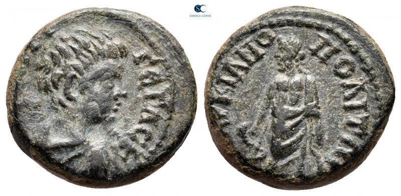 Moesia Inferior. Marcianopolis. Geta, as Caesar AD 197-209. 
Bronze Æ

17 mm....