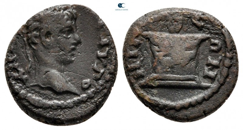 Bithynia. Nikaia. Caracalla AD 198-217. 
Bronze Æ

15 mm., 2,61 g.



ver...
