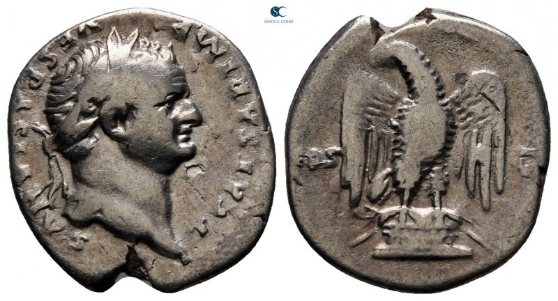 Vespasian AD 69-79. Rome
Denarius AR

18 mm., 2,58 g.



very fine