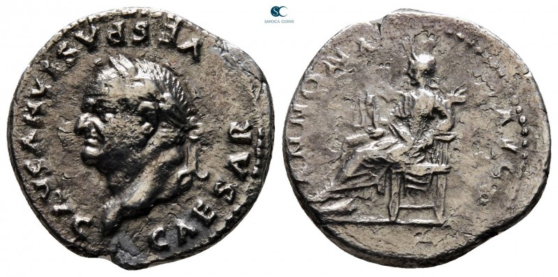 Vespasian AD 69-79. Rome
Denarius AR

19 mm., 3,01 g.



very fine