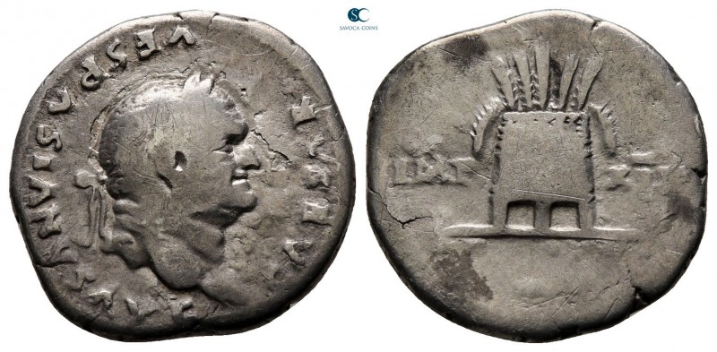Vespasian AD 69-79. Rome
Denarius AR

18 mm., 2,60 g.



nearly very fine