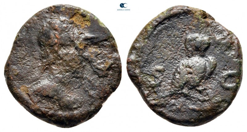 Domitian AD 81-96. Rome
Quadrans Æ

15 mm., 2,40 g.



fine