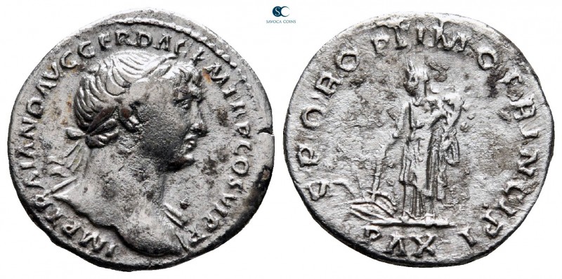 Trajan AD 98-117. From the Tareq Hani collection. Rome
Denarius AR

19 mm., 3...