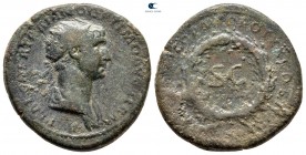 Trajan AD 98-117. Struck in Rome for circulation in the East . Rome. Semis Æ