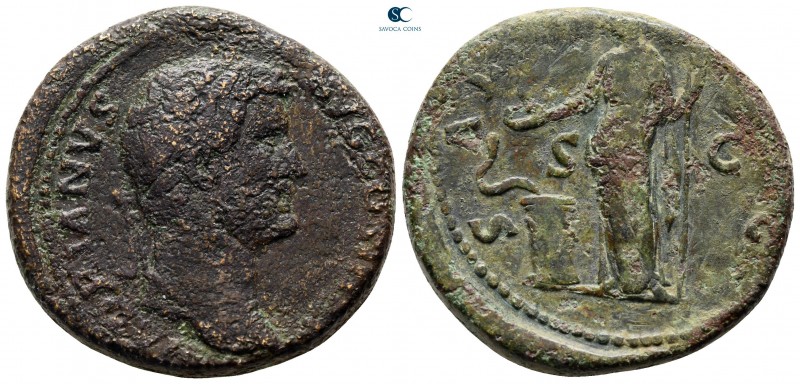 Hadrian AD 117-138. Rome
Sestertius Æ

32 mm., 26,61 g.



nearly very fi...