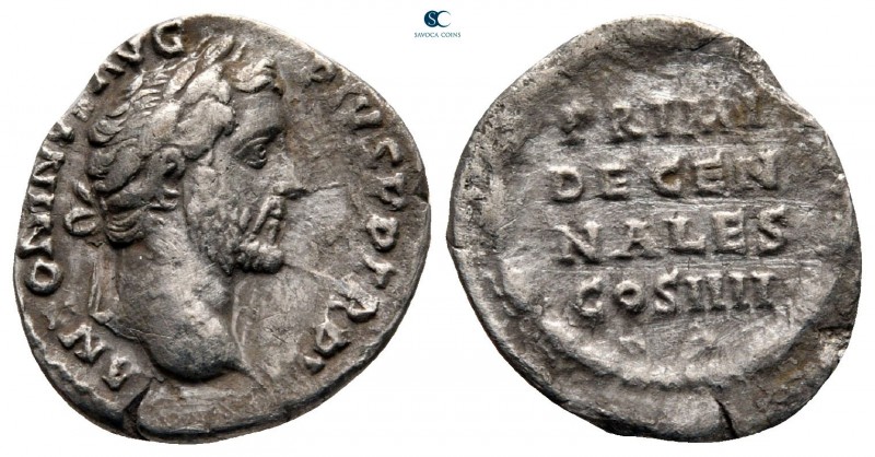 Antoninus Pius AD 138-161. Rome
Denarius AR

17 mm., 2,52 g.



very fine