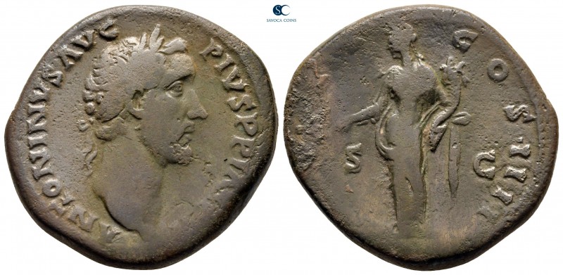 Antoninus Pius AD 138-161. Rome
Sestertius Æ

35 mm., 25,73 g.



very fi...