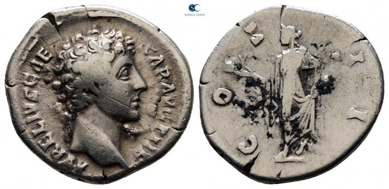 Marcus Aurelius, as Caesar AD 139-161. Rome
Denarius AR

19 mm., 2,90 g.

...