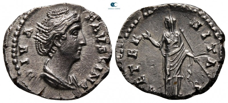 Diva Faustina I AD 140-141. Rome
Denarius AR

19 mm., 3,22 g.



nearly e...
