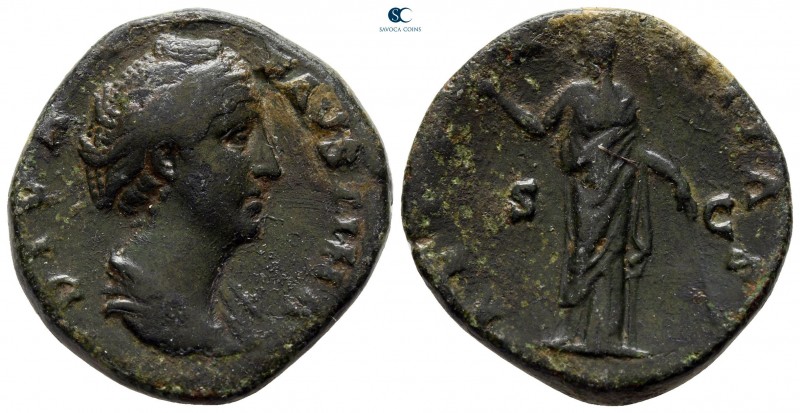 Diva Faustina I AD 140-141. Rome
As Æ

26 mm., 12,25 g.



very fine