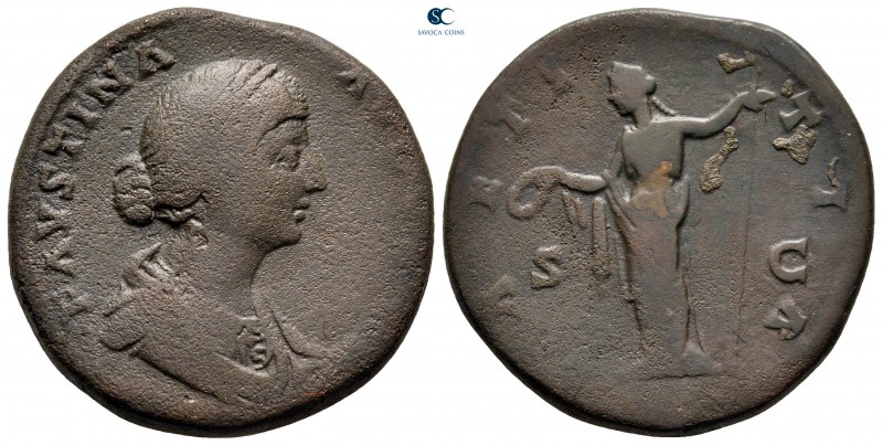 Faustina II AD 147-175. Rome
Sestertius Æ

30 mm., 20,82 g.



very fine