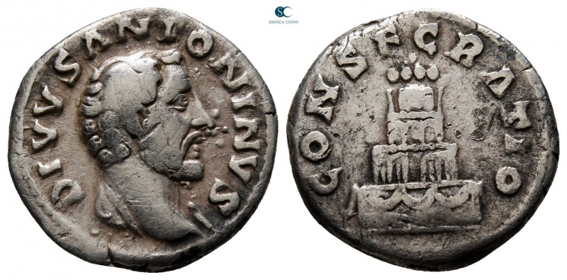 Divus Antoninus Pius AD 161. Rome
Denarius AR

17 mm., 2,80 g.



very fi...