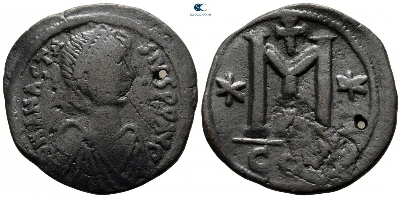 Anastasius I AD 491-518. From the Tareq Hani collection. Constantinople
Follis ...
