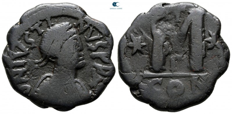 Justin I AD 518-527. From the Tareq Hani collection. Constantinople
Follis or 4...