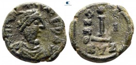 Justinian I AD 527-565. Cyzicus. Decanummium Æ