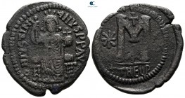 Justinian I AD 527-565. From the Tareq Hani collection. Theoupolis (Antioch). Follis or 40 Nummi Æ