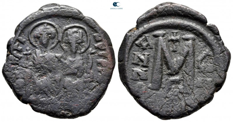 Justin II and Sophia AD 565-578. From the Tareq Hani collection. Uncertain mint...