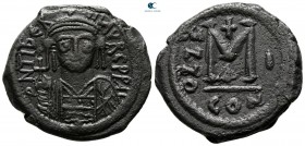 Maurice Tiberius AD 582-602. From the Tareq Hani collection. Constantinople. Follis or 40 Nummi Æ
