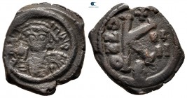 Maurice Tiberius AD 582-602. Constantinople. Half Follis or 20 Nummi Æ