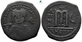 Maurice Tiberius AD 582-602. From the Tareq Hani collection. Theoupolis (Antioch). Follis or 40 Nummi Æ