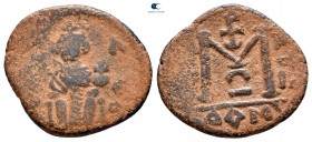 Umayyad Caliphate AD 661-697. Uncertain period (pre-reform), AH 41-77. Struck circa AD 685-693. Dimashq (Damascus) mint. Follis Æ