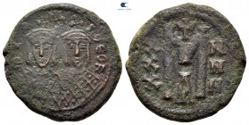 Michael II with Theophilus AD 820-829. Constantinople. Follis or 40 Nummi Æ