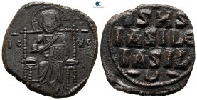 Constantine IX Monomachus AD 1042-1055. Constantinople. Anonymous Follis Æ
