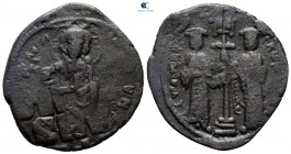 Constantine X Ducas and Eudocia AD 1059-1067. From the Tareq Hani collection. Constantinople. Follis Æ