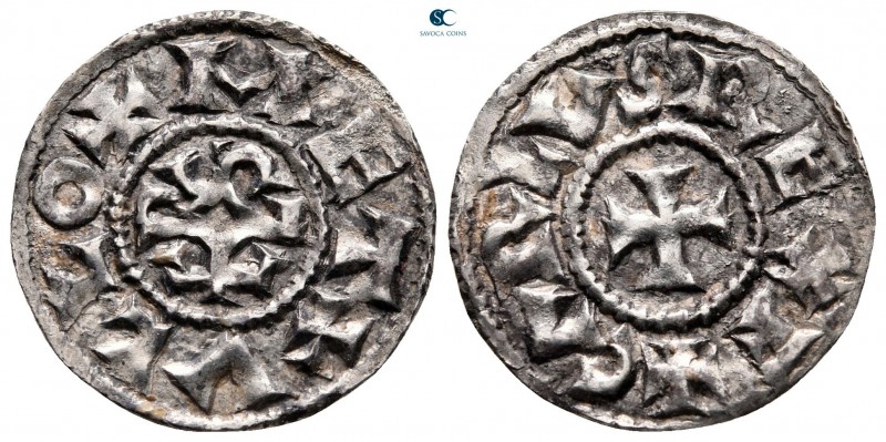 Charles the Bald, King of West Francia AD 843-877. Metallum (Melle)
Denier AR
...