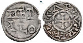 Charles the Simple. As Charles IV, King of West Francia AD 898-922. Metallum (Melle). Denier AR