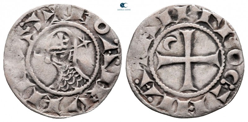 Bohemond III AD 1163-1201. Antioch
Denier AR

18 mm., 0,88 g.



very fin...