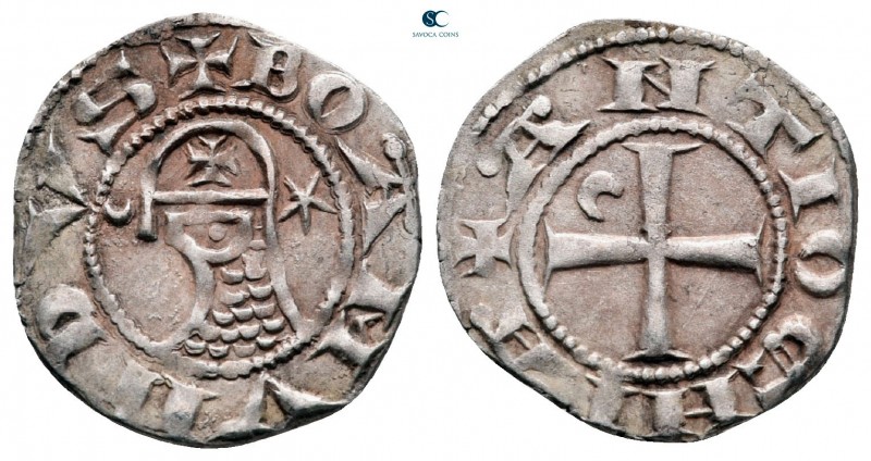 Bohemond III AD 1163-1201. Antioch
Denier AR

18 mm., 1,02 g.



very fin...