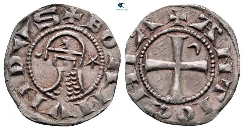 Bohemond III AD 1163-1201. Antioch
Denier AR

18 mm., 1,01 g.



very fin...