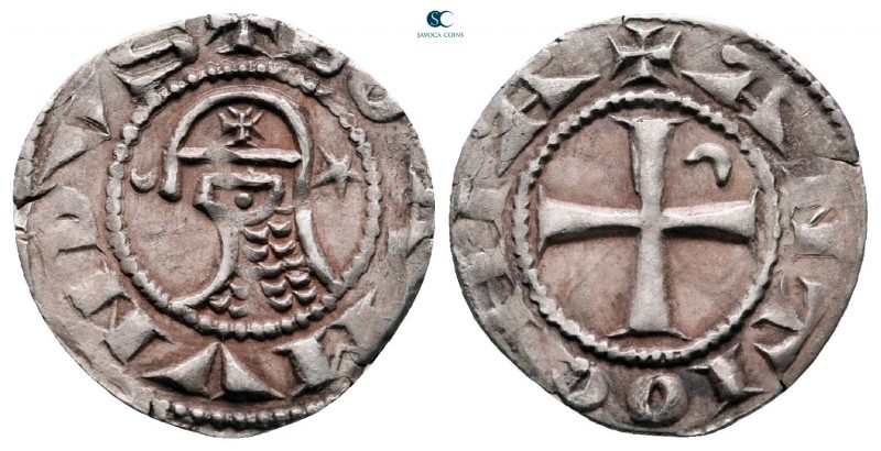 Bohemond III AD 1163-1201. Antioch
Denier AR

17 mm., 0,94 g.



very fin...