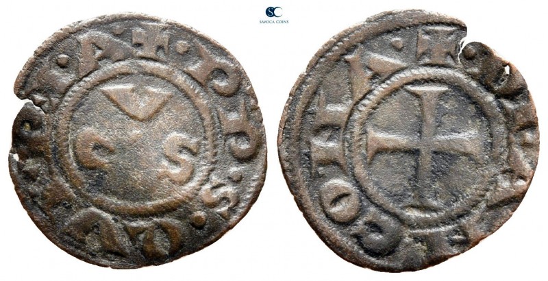 Anonymous circa AD 1200-1300. Ancona
Denaro BI

16 mm., 0,52 g.



very f...
