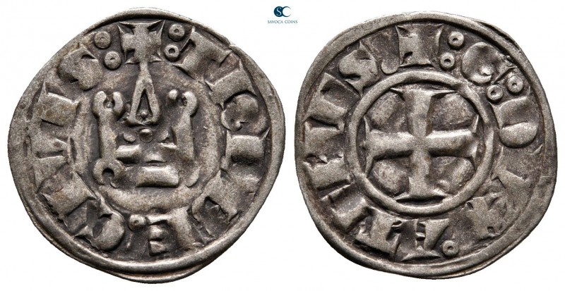 Guillaume I de la Roche AD 1280-1287. 
Denier Tournois BI

19 mm., 0,72 g.
...