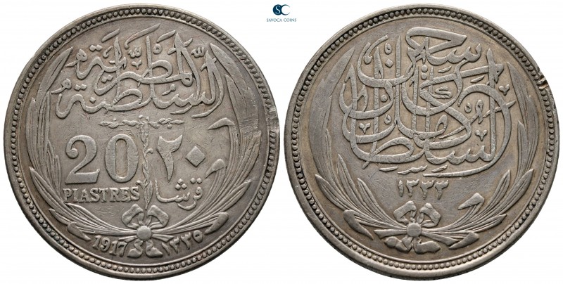 Egypt. Sultanate. Husayn Kamil AD 1914-1917.
20 Piastres AR

40 mm., 27,76 g....