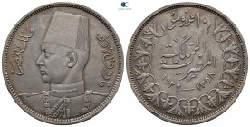 Egypt. Kingdom. Faruq AD 1936-1952. (AH 1355-1371). Dated AH 1358 (AD 1939). From the Tareq Hani collection. 10 Piastres AR
