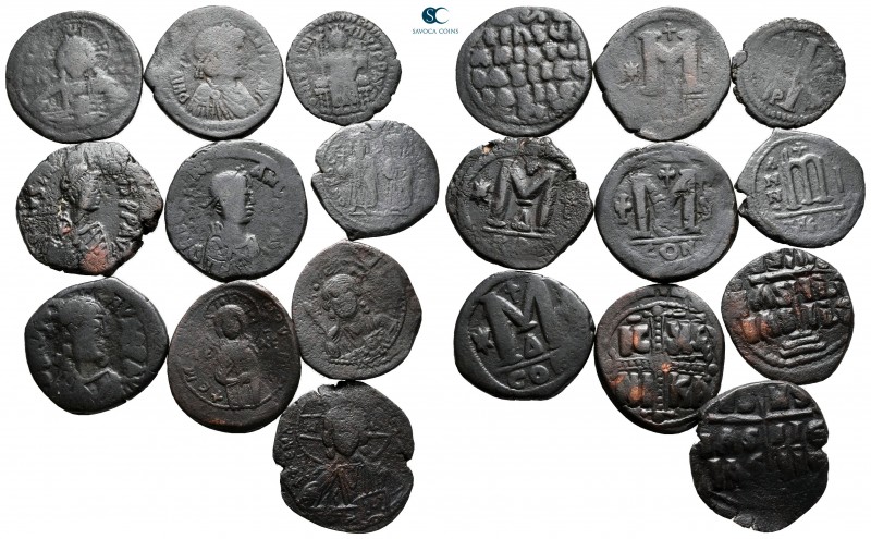 Lot of ca. 10 byzantine bronze coins / SOLD AS SEEN, NO RETURN!

nearly very f...