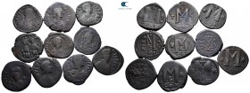 Lot of ca. 10 byzantine bronze coins / SOLD AS SEEN, NO RETURN!nearly very fine