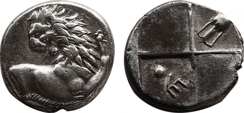 THRACE, Chersonesos. Circa 386-338 BC. AR Hemidrachm (13mm, 2.35 g). Forepart of...