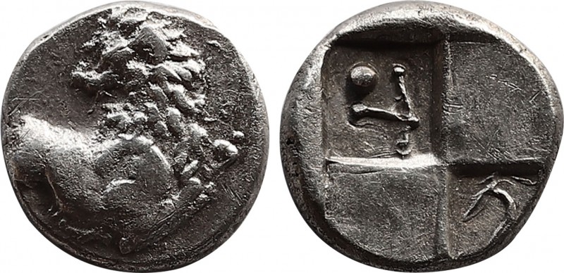 THRACE, Chersonesos. Circa 386-338 BC. AR Hemidrachm (12.5mm, 2.36 g). Forepart ...