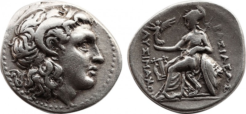 Lysimachus (323-281 BC). AR drachm (4.24 gm). 17,8mm Ephesus, 297-282 BC. Head o...