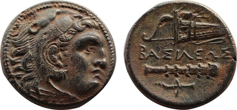 KINGS OF MACEDON. Philip III Arrhidaios (323-317 BC). Ae 1/2 Unit. Salamis.
Obv:...