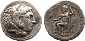 MACEDON, Kings of. Alexander III. 336-323 BC. AR Tetradrachm (16.83 gm).28,8mm 'Pella' mint. Circa 325-315 BC. Head of Herakles right, wearing lion sk...