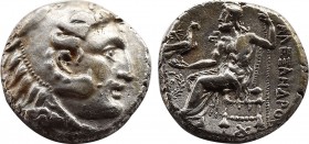 KINGS of MACEDON. Alexander III ‘the Great’. 336-323 BC. AR Tetradrachm (23,3mm, 15,75g). ‘Barbarous’ issue. Head of Herakles right, wearing lion skin...