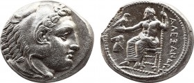 Macedonian Kingdom. Alexander III the Great. (336-323 BC). Silver tetradrachm (17.01 gm). 22,6mm Corinth, ca. 310-ca. 290 BC. Head of young Heracles r...